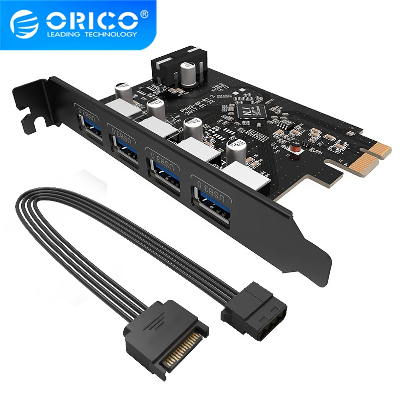 Плата расширения ORICO USB 3,0 PCI-E с 4 портами, адаптер концентратора, внешний контроллер, экспресс-карта с 4-контактным шнуром питания
Плата расширения ORICO USB 3,0 PCI-E с 4 портами, адаптер концентратора, внешний контроллер, экспресс-карта с 4-контактным шнуром питания