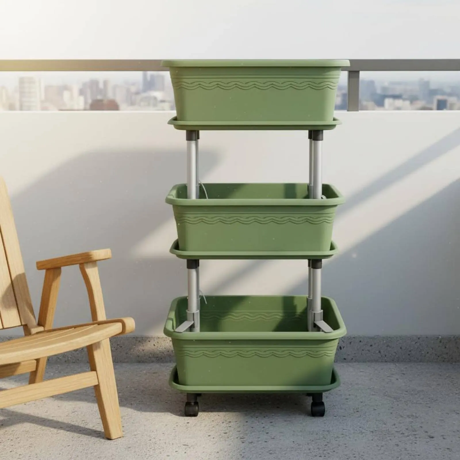 Rolling Vegetable Planter Sturdy-Duty Multi-Tier Planter Stand Upright Aromatic Plant Garden Space-Saving Gardening Supplies
Rolling Vegetable Planter Sturdy-Duty Multi-Tier Planter Stand Upright Aromatic Plant Garden Space-Saving Gardening Supplies