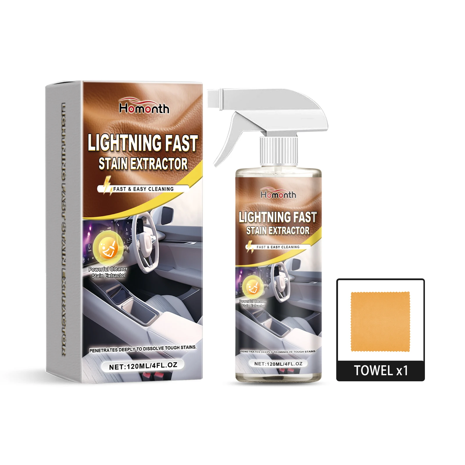 Car Interior Cleaning Agent, Leather Fabric Plastic Effective Cleaning And Stain Removal Cleaner
Car Interior Cleaning Agent, Leather Fabric Plastic Effective Cleaning And Stain Removal Cleaner