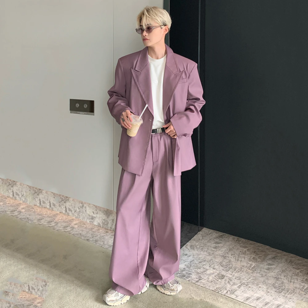 SILIWEYA Fashion Elegant Suits Men Two Piece Trend Set Niche Design Korean Shoulder Pad Coat Male Loose Wide Leg Pants
SILIWEYA Fashion Elegant Suits Men Two Piece Trend Set Niche Design Korean Shoulder Pad Coat Male Loose Wide Leg Pants