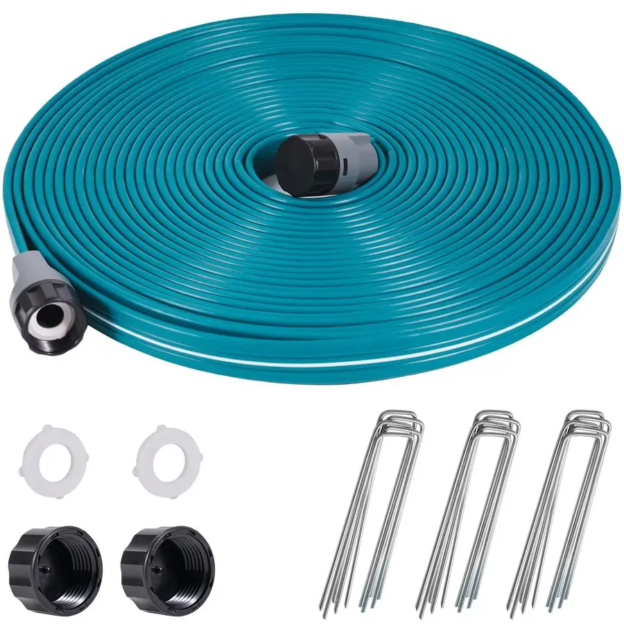 Шланг спринклера 50 футов для полива садового газона с кольями для шланга
Шланг спринклера 50 футов для полива садового газона с кольями для шланга