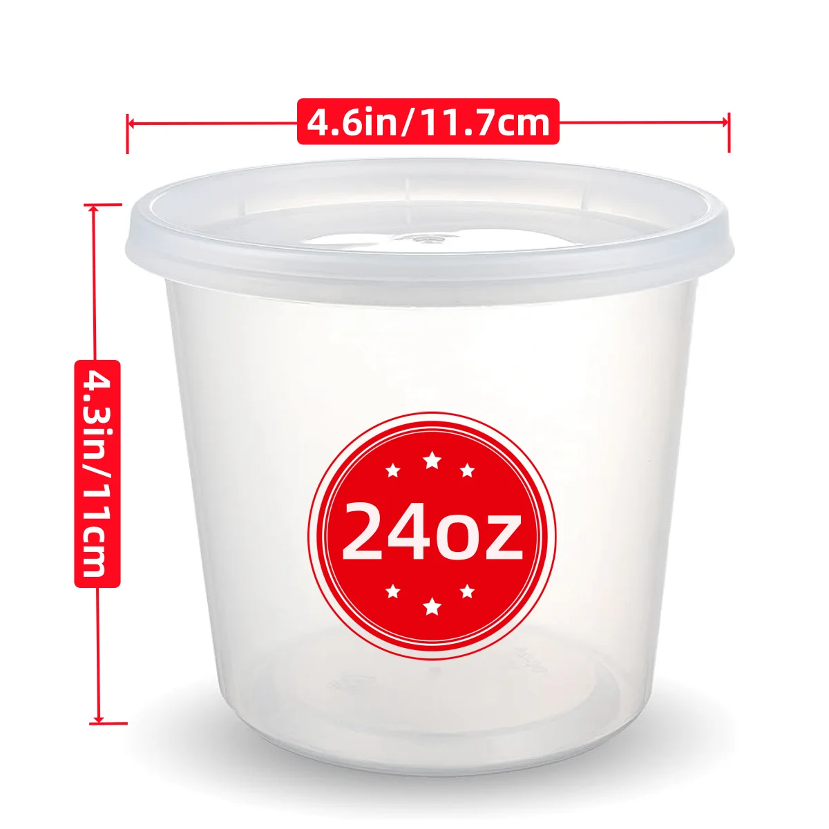 Freshware Food Storage Containers 24 oz120setsPlastic Deli Containers with Lids, Slime, Soup, Meal Prep Containers, BPA Free, Stackable, Leakproof, Microwave/Dishwasher/Freezer Safe
Freshware Food Storage Containers 24 oz120setsPlastic Deli Containers with Lids, Slime, Soup, Meal Prep Containers, BPA Free, Stackable, Leakproof, Microwave/Dishwasher/Freezer Safe