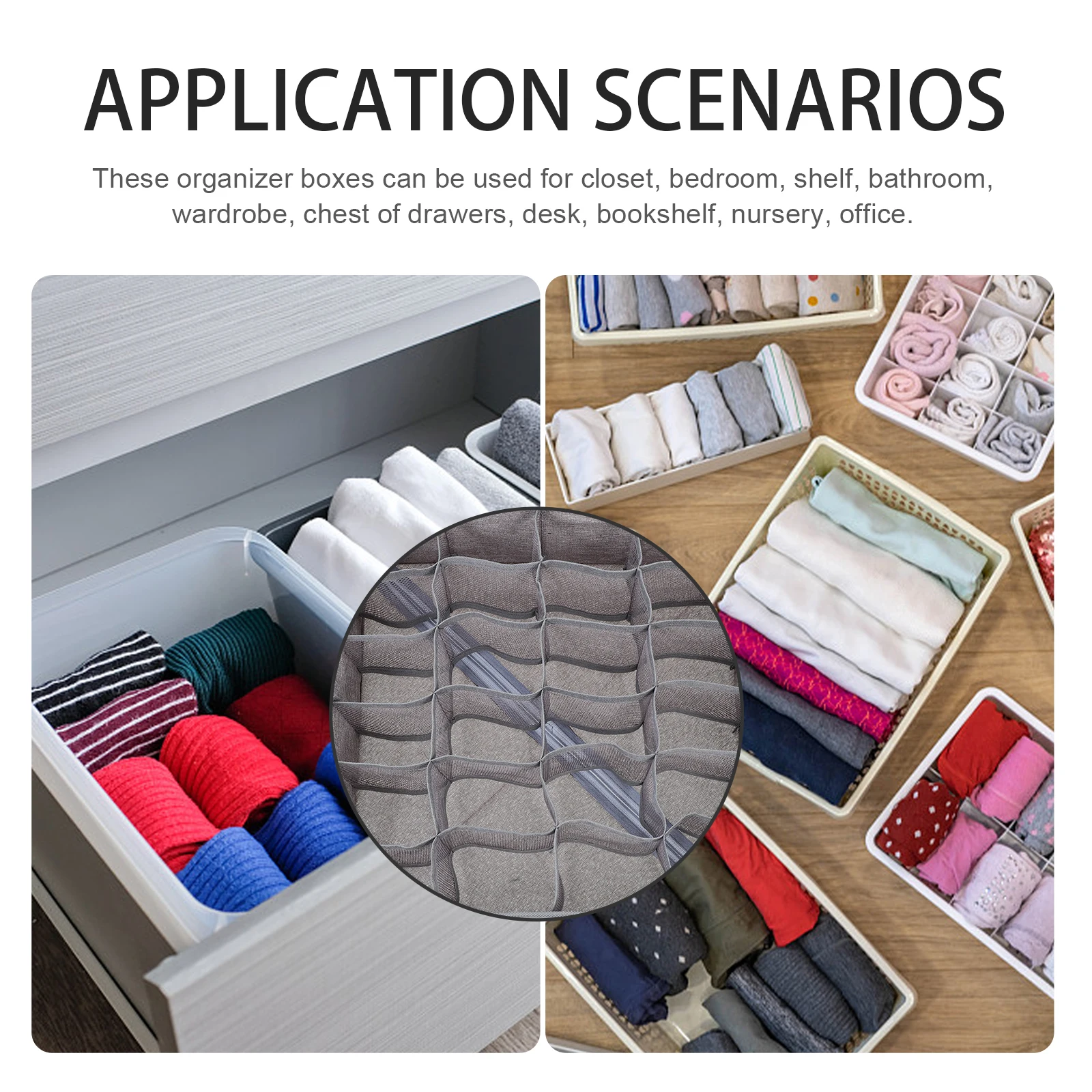 2pcs Foldable Drawer Organizers Storage Boxes Underwear Sock Bra Divider Closet Bedroom Organizer Dust Resistant Fabric 
2pcs Foldable Drawer Organizers Storage Boxes Underwear Sock Bra Divider Closet Bedroom Organizer Dust Resistant Fabric
