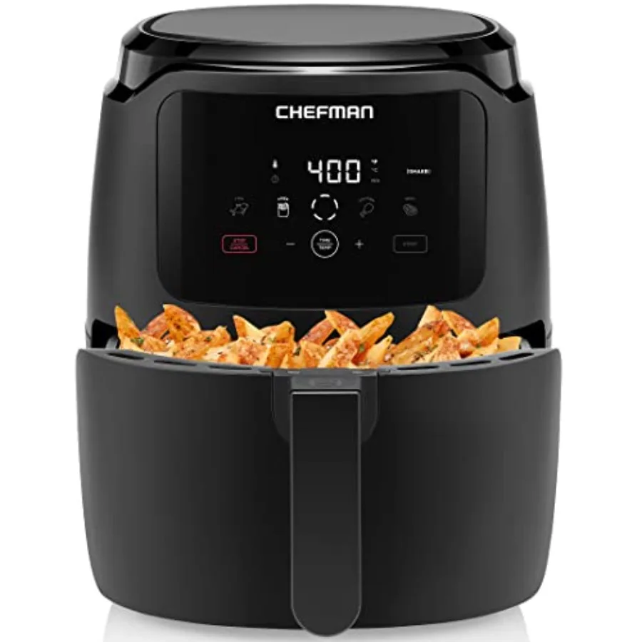 Digital Air Fryer for family use, black stainless steel, large 5 qt ccity with one-touch presets for fries, chicken, meat, fish
Digital Air Fryer for family use, black stainless steel, large 5 qt ccity with one-touch presets for fries, chicken, meat, fish