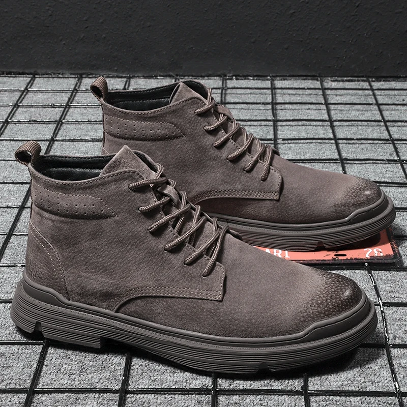 Winter Men's Ankle Boots Classic Business Leather Boots Men's Casual Short Boots Lace Up Fashion High Top Shoes Free Delivery
Winter Men's Ankle Boots Classic Business Leather Boots Men's Casual Short Boots Lace Up Fashion High Top Shoes Free Delivery