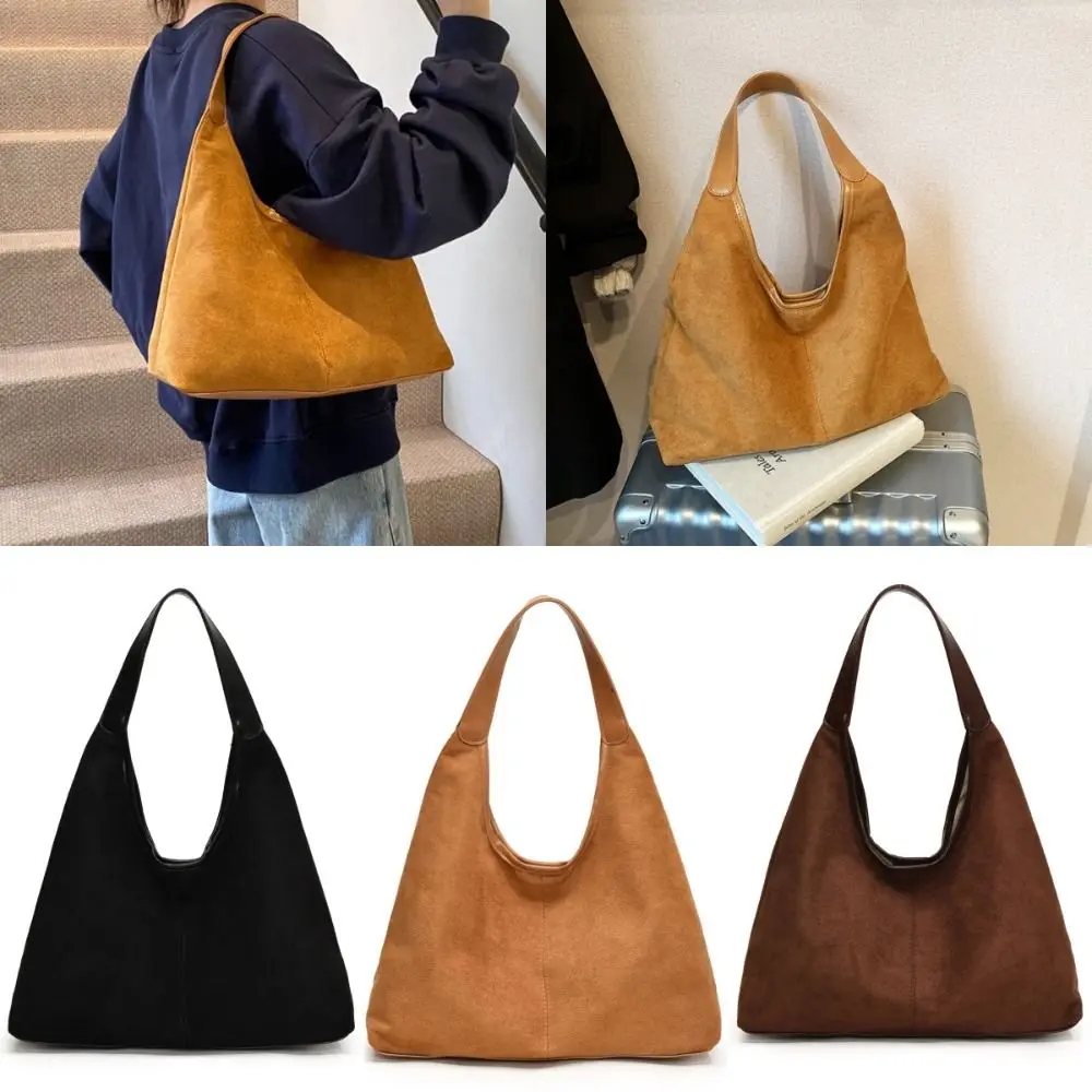 Trendy Faux Suede Shoulder Bags Large Capacity Waterproof Tote Bag Vintage Solid Color Hobos Handbags for Women Girls
Trendy Faux Suede Shoulder Bags Large Capacity Waterproof Tote Bag Vintage Solid Color Hobos Handbags for Women Girls