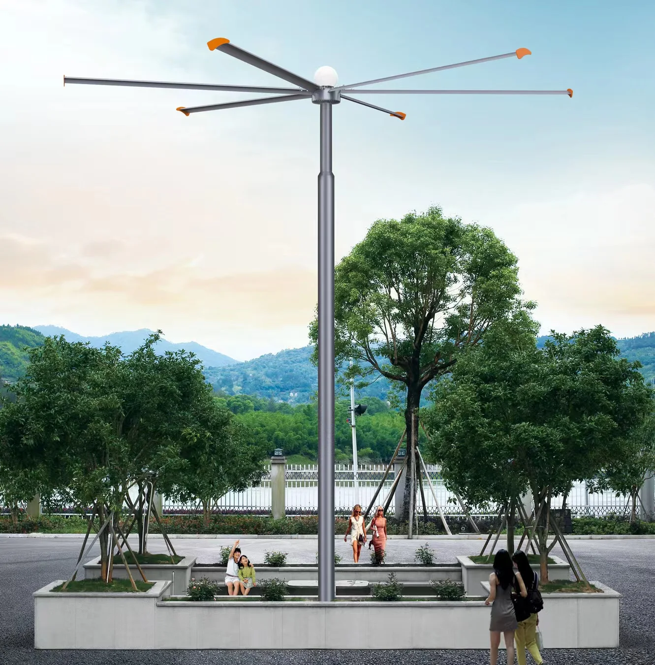 3m 5m 7.3m Waterproof Large Outdoor Standing Fan PMSM Motor Aluminum Blade HVLS Pole Fan
3m 5m 7.3m Waterproof Large Outdoor Standing Fan PMSM Motor Aluminum Blade HVLS Pole Fan