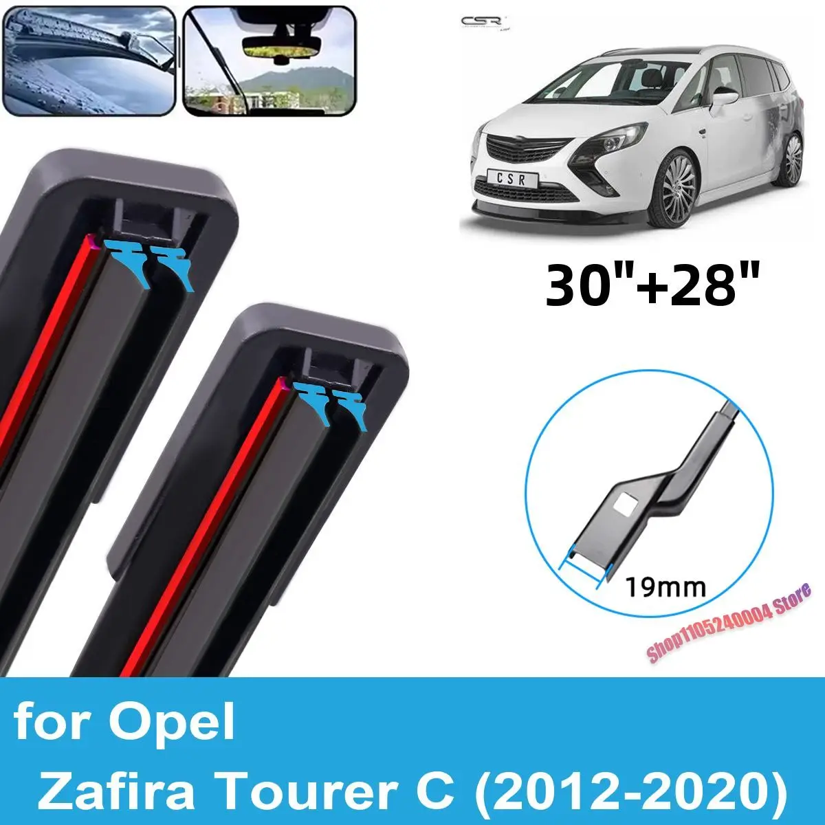 For Opel Zafira Tourer C 2012 - 2020 2PCS Front Windscreen Windshield Wiper Blades Double Rubber Car Accessories
For Opel Zafira Tourer C 2012 - 2020 2PCS Front Windscreen Windshield Wiper Blades Double Rubber Car Accessories