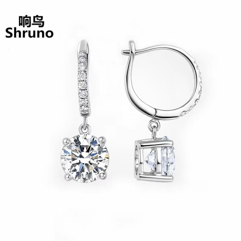 Shruno Moissanite Earrings Sterling Silver 925 Round 6mm Moissanite Diamond Engagement Drop Earrings Women Birthday Best Gift
Shruno Moissanite Earrings Sterling Silver 925 Round 6mm Moissanite Diamond Engagement Drop Earrings Women Birthday Best Gift