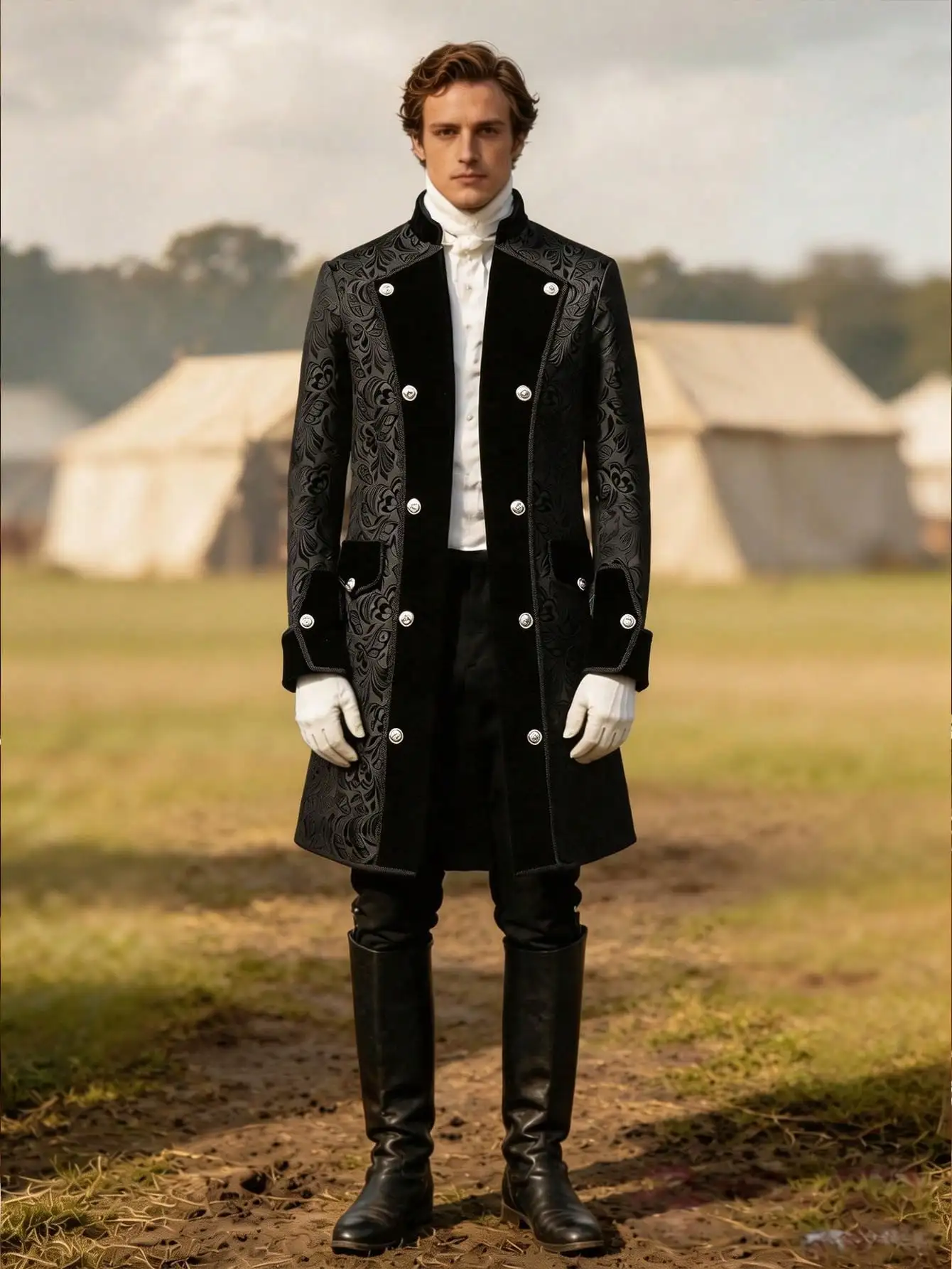 Men's Steampunk Medieval Tail Coat Jacket, Victorian Gothic Jacquard Outerwear
Men's Steampunk Medieval Tail Coat Jacket, Victorian Gothic Jacquard Outerwear