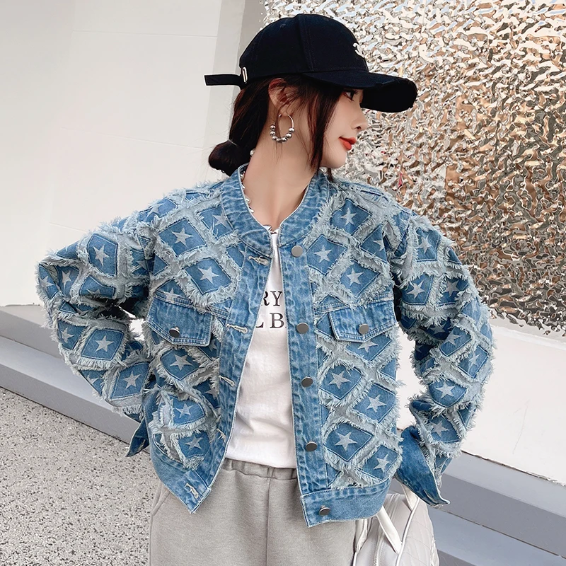 2023 New Spring Autumn Tassels Denim Jacket Women Vintage Long Sleeve Jeans Jacket Basic Coat Outerwear Chaqueta Mujer Y2k
2023 New Spring Autumn Tassels Denim Jacket Women Vintage Long Sleeve Jeans Jacket Basic Coat Outerwear Chaqueta Mujer Y2k