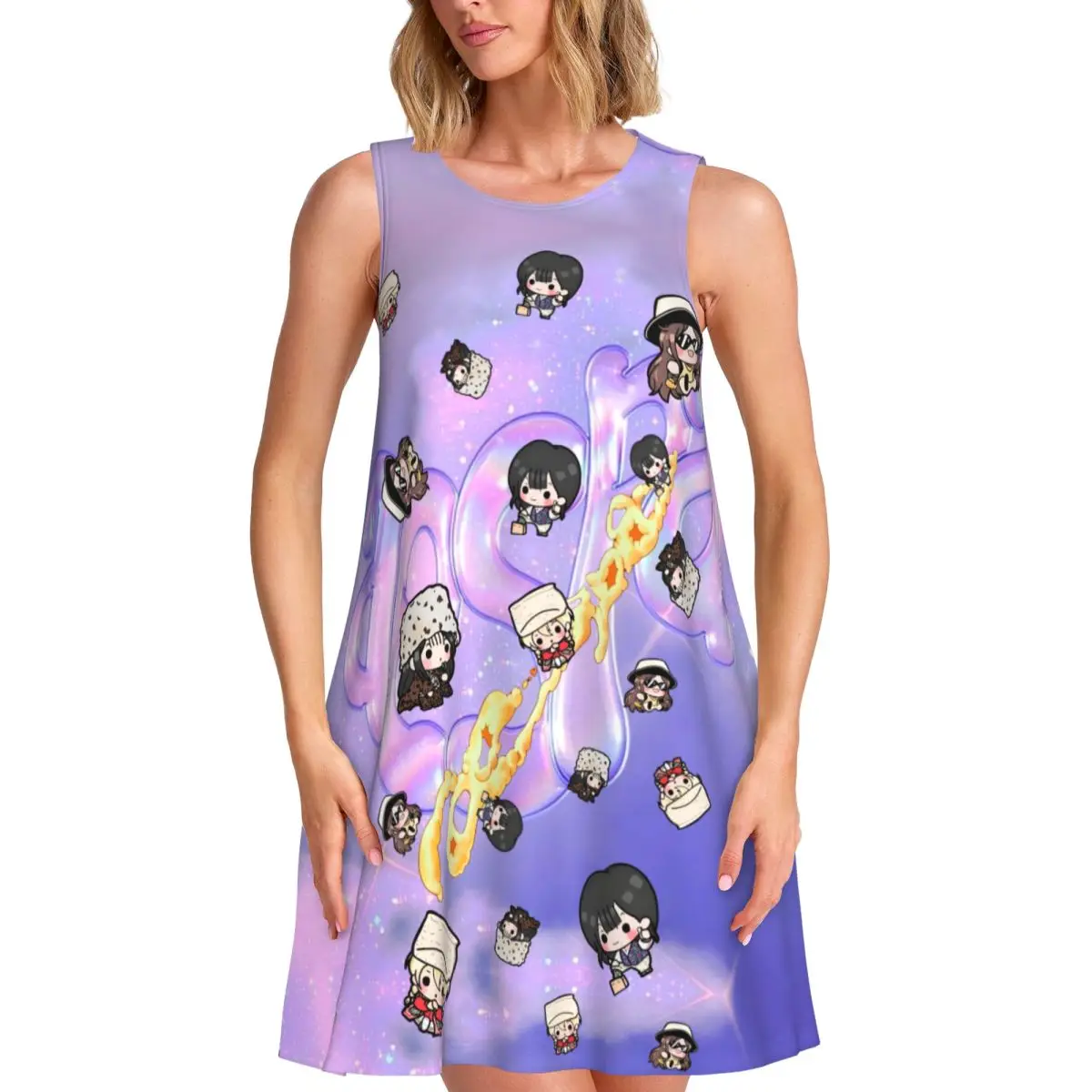 Custom A-Aespas Women's Sleeveless Dress 3D Printed Korean Music Kpop For Vacations Travels Sleeveless Beach Dresses Dress
Custom A-Aespas Women's Sleeveless Dress 3D Printed Korean Music Kpop For Vacations Travels Sleeveless Beach Dresses Dress