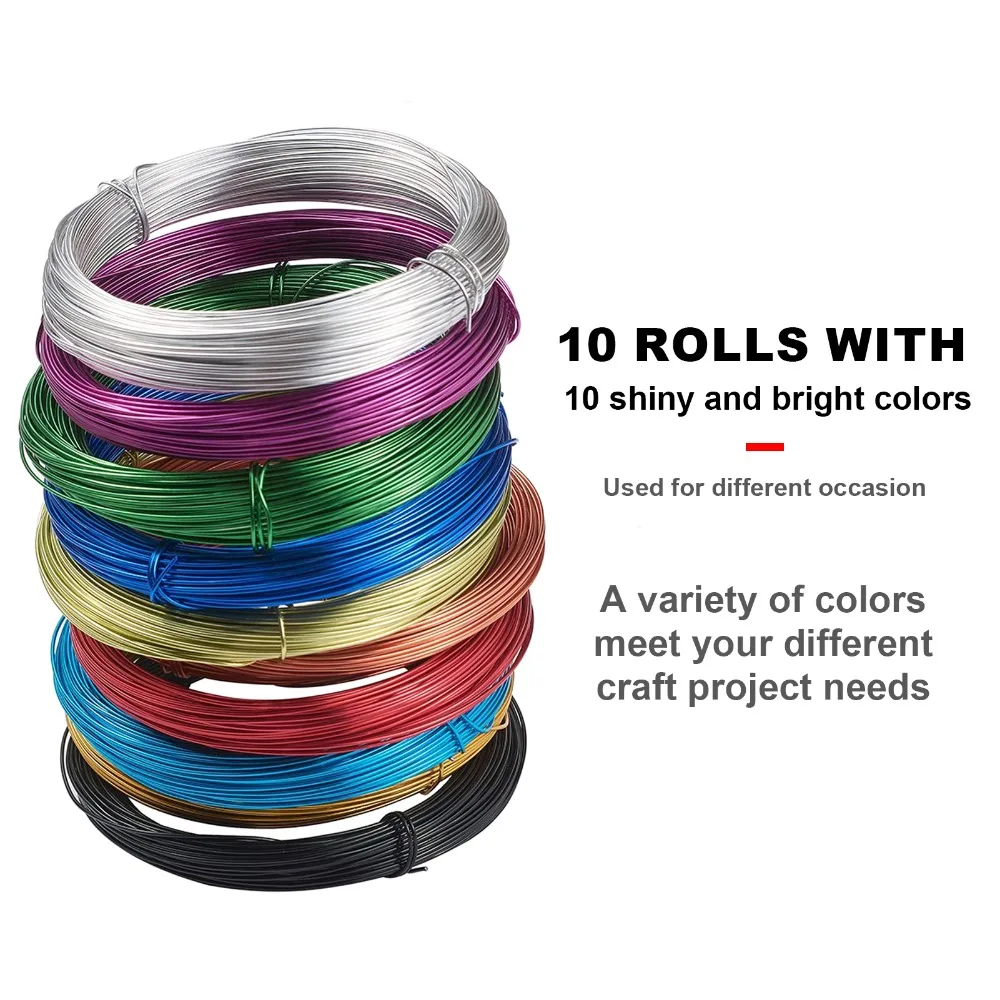 10PCS 0.8mm Diameter Colored Aluminum Wire Assorted Color Aluminum oxide Aluminum Craft Wire Flexible Soft DIY Craft Wire
10PCS 0.8mm Diameter Colored Aluminum Wire Assorted Color Aluminum oxide Aluminum Craft Wire Flexible Soft DIY Craft Wire