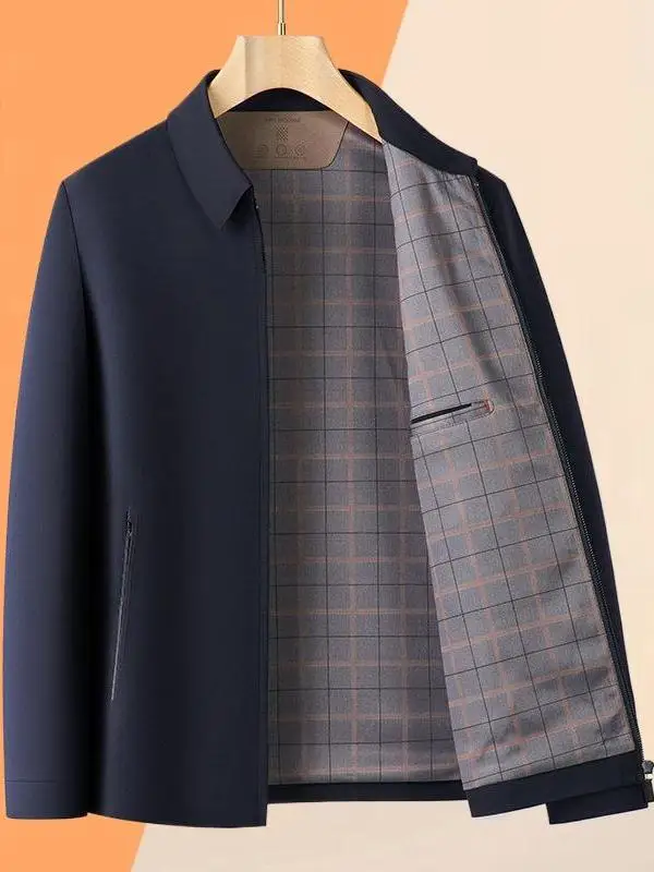 Casual Silk Men's Jacket Spring Autumn New Style Dad Clothes Turn-down Collar Leisure Coat Silk Men's Outerwear Pocket Pull u...
Casual Silk Men's Jacket Spring Autumn New Style Dad Clothes Turn-down Collar Leisure Coat Silk Men's Outerwear Pocket Pull u...