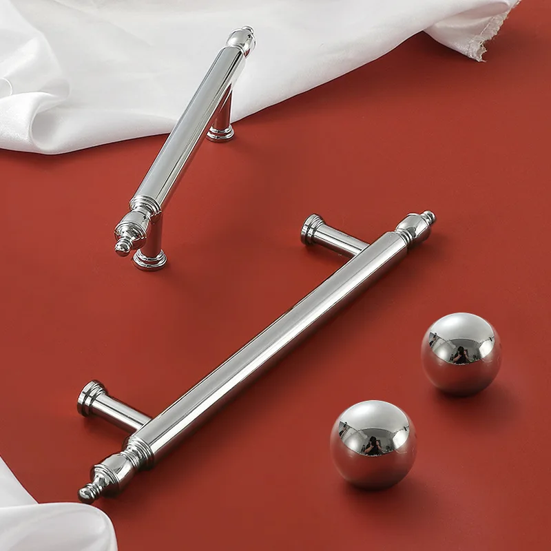 Chrome Silver Handle French Closet Door Handle Bright Silver Pure Copper Single Hole Cabinet Drawer American Wardrobe Door Knobs
Chrome Silver Handle French Closet Door Handle Bright Silver Pure Copper Single Hole Cabinet Drawer American Wardrobe Door Knobs