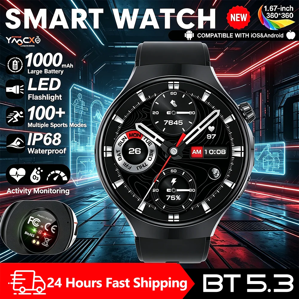 Male Smart Wristwatch Heart Rate Detect BT Call 1000MAH Big Battery 1.67 HD Screen 100 Plus Sports Modes Mens Smart Watch
Male Smart Wristwatch Heart Rate Detect BT Call 1000MAH Big Battery 1.67 HD Screen 100 Plus Sports Modes Mens Smart Watch