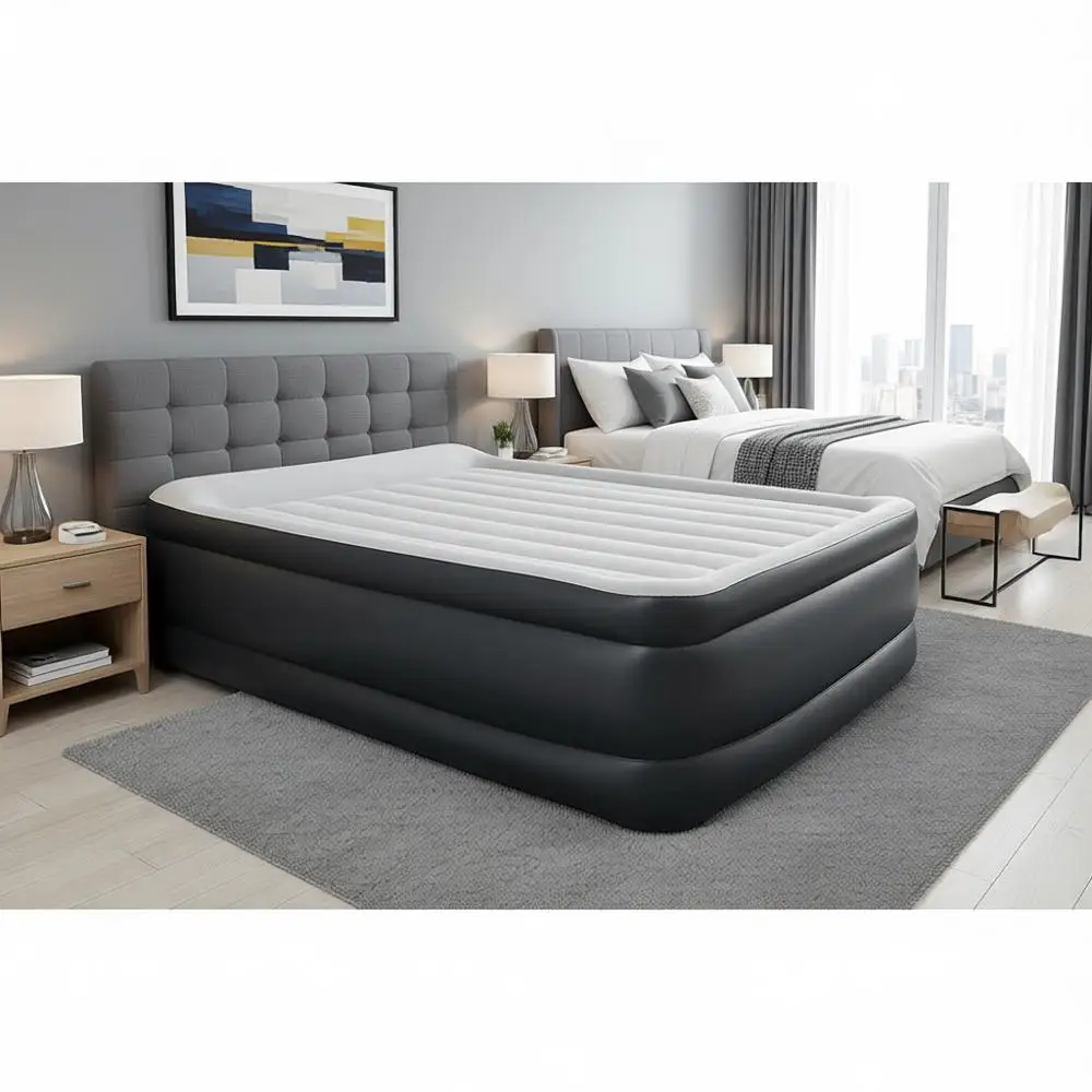 Portable Air Mattress with Pump, Pillow, and USB - 22 Queen Size
Portable Air Mattress with Pump, Pillow, and USB - 22 Queen Size