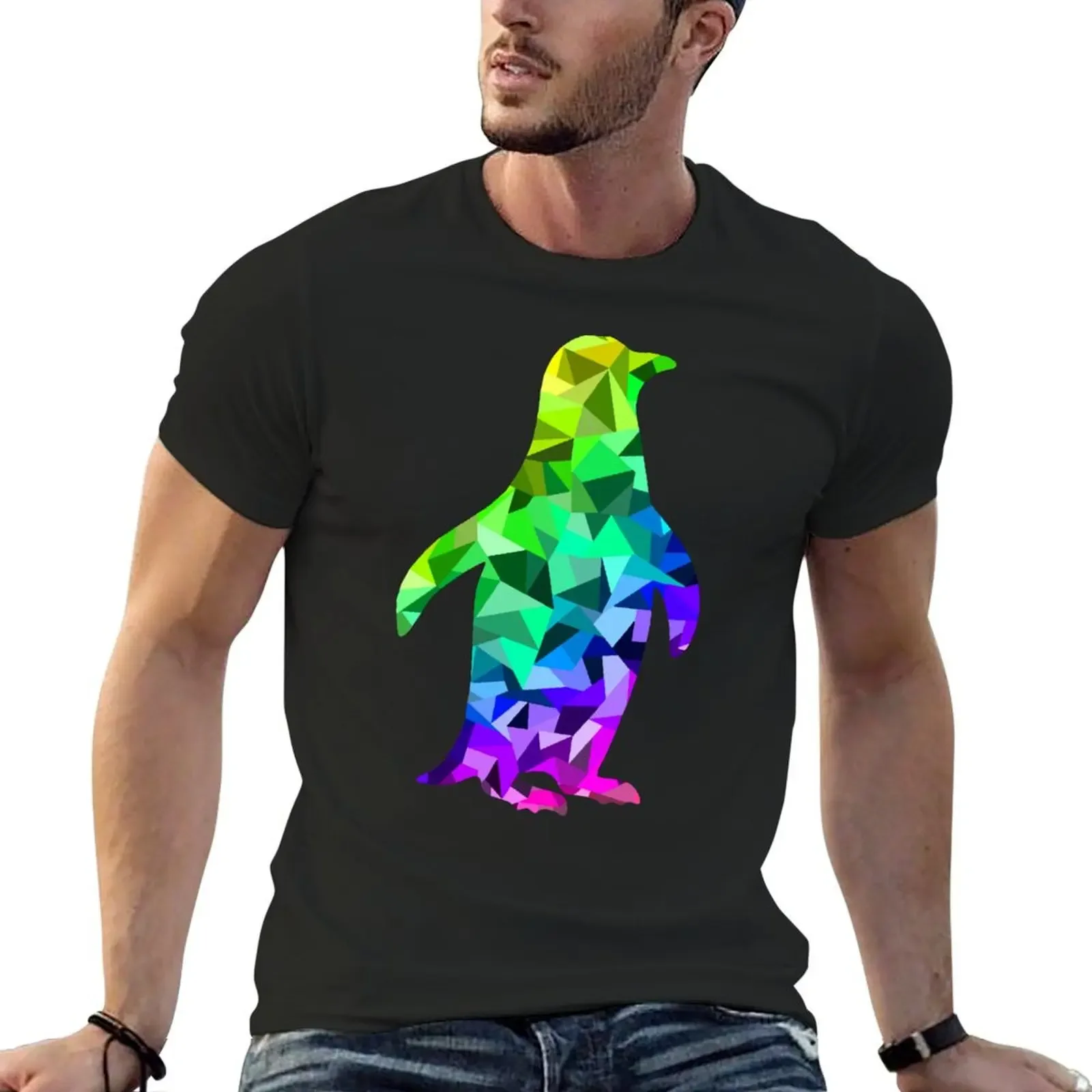 Rainbow Geometric Penguin T-Shirt customizeds plain rapper graphic tees graphic tee shirt Men's cotton t-shirt
Rainbow Geometric Penguin T-Shirt customizeds plain rapper graphic tees graphic tee shirt Men's cotton t-shirt