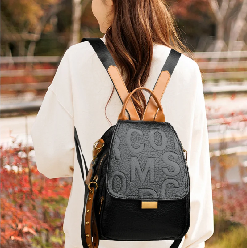 New Women's Fashion Korean Large Capacity Double Shoulder Bags High Quality Leather Travel Backpacks Totes Crossbody Backpack
New Women's Fashion Korean Large Capacity Double Shoulder Bags High Quality Leather Travel Backpacks Totes Crossbody Backpack