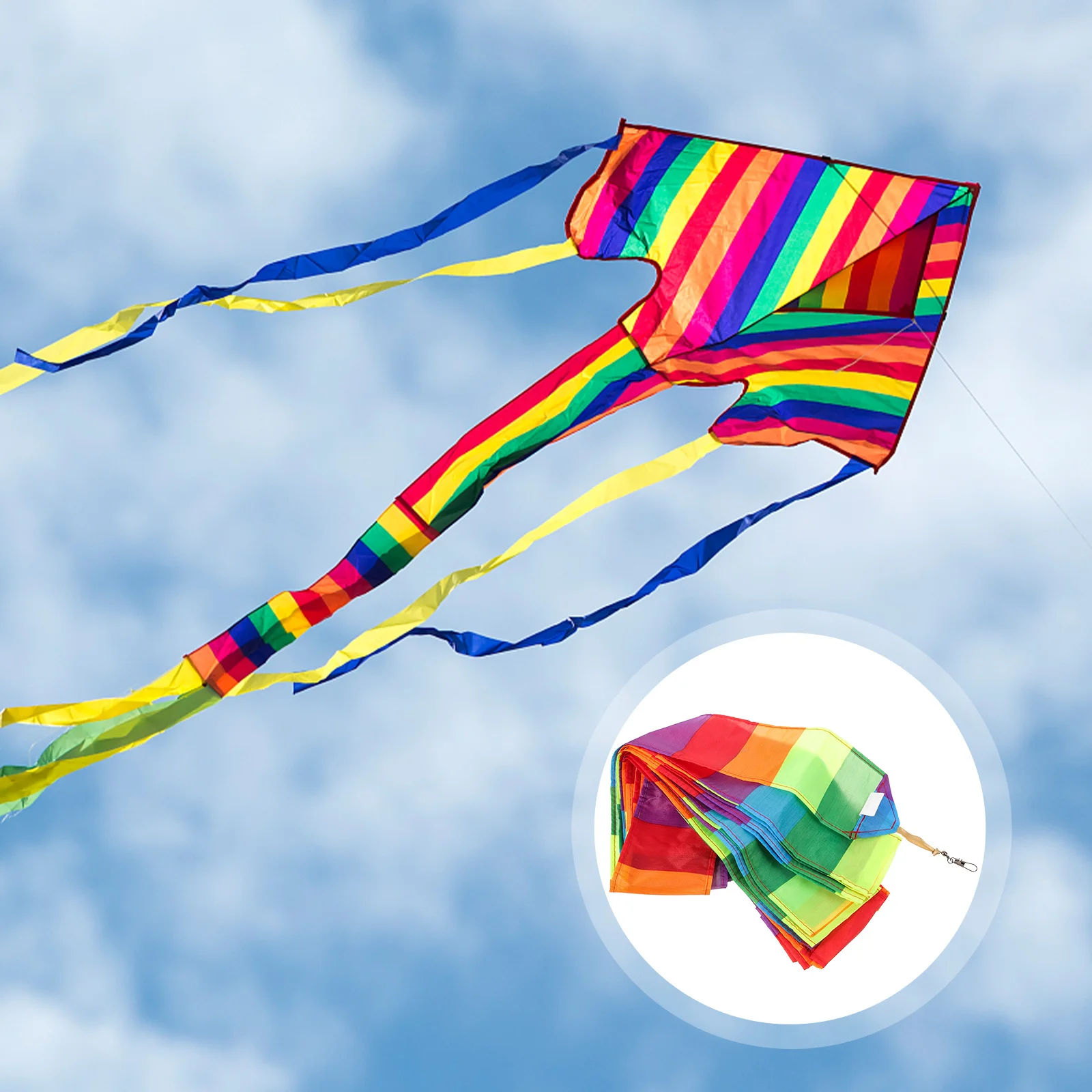 Rainbow Tail Colorful Nylon Streamer for Kite Flying Outdoor Game Decoration Connector Hook Easy Attach RC Drone 
Rainbow Tail Colorful Nylon Streamer for Kite Flying Outdoor Game Decoration Connector Hook Easy Attach RC Drone