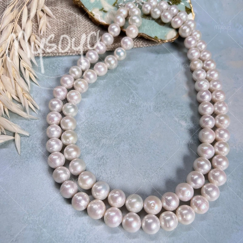 MYSOYA 9-10mm Double White Freshwater Pearl Necklace, Suitable for Party/Birthday/Wedding/Mother's Day/Father's Day Gift A0766
MYSOYA 9-10mm Double White Freshwater Pearl Necklace, Suitable for Party/Birthday/Wedding/Mother's Day/Father's Day Gift A0766