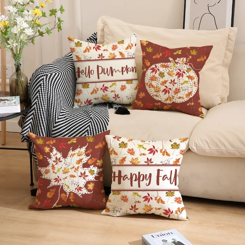 Fall Pillow Cover 45x45cm Set of 4,Autumn Farmhouse Throw Pillow Cases for Couch Sofa Leaf Thanksgiving Sofa Cushion
Fall Pillow Cover 45x45cm Set of 4,Autumn Farmhouse Throw Pillow Cases for Couch Sofa Leaf Thanksgiving Sofa Cushion