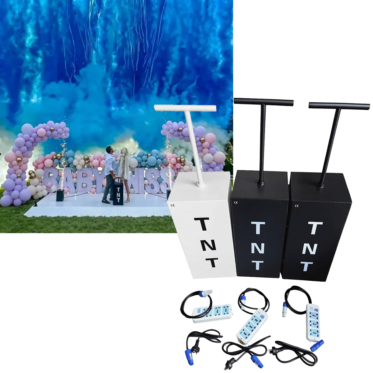 TNT Gender Reveal Smoke Electric Baby Shower Holi Wedding Graduation Party Streamer Spray Confetti Powder Machine Remote Control
TNT Gender Reveal Smoke Electric Baby Shower Holi Wedding Graduation Party Streamer Spray Confetti Powder Machine Remote Control