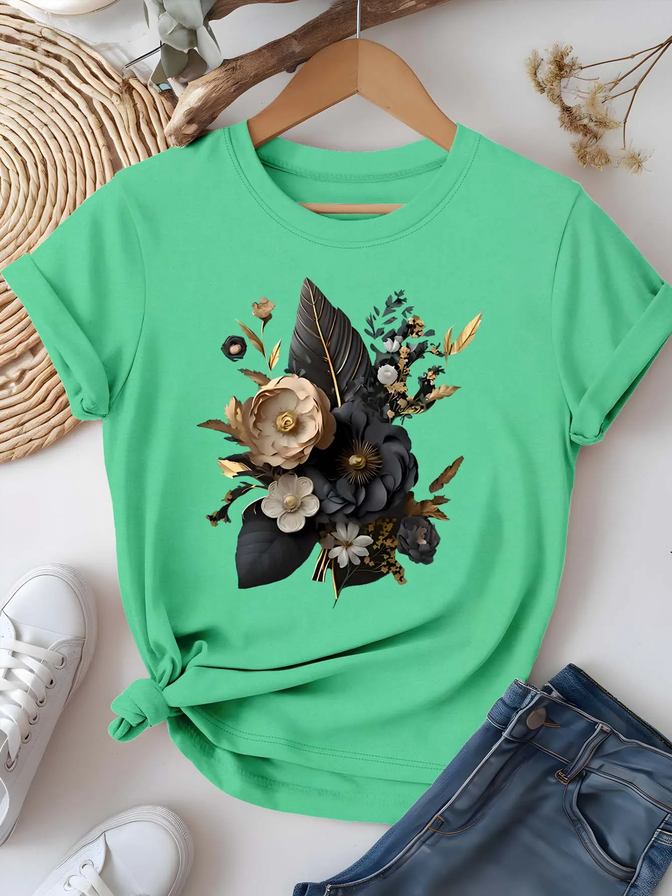 Plus Size Artistic Floral Bouquet Graphic Chic Elegant Trendy Summer Short Sleeve Tee
Plus Size Artistic Floral Bouquet Graphic Chic Elegant Trendy Summer Short Sleeve Tee