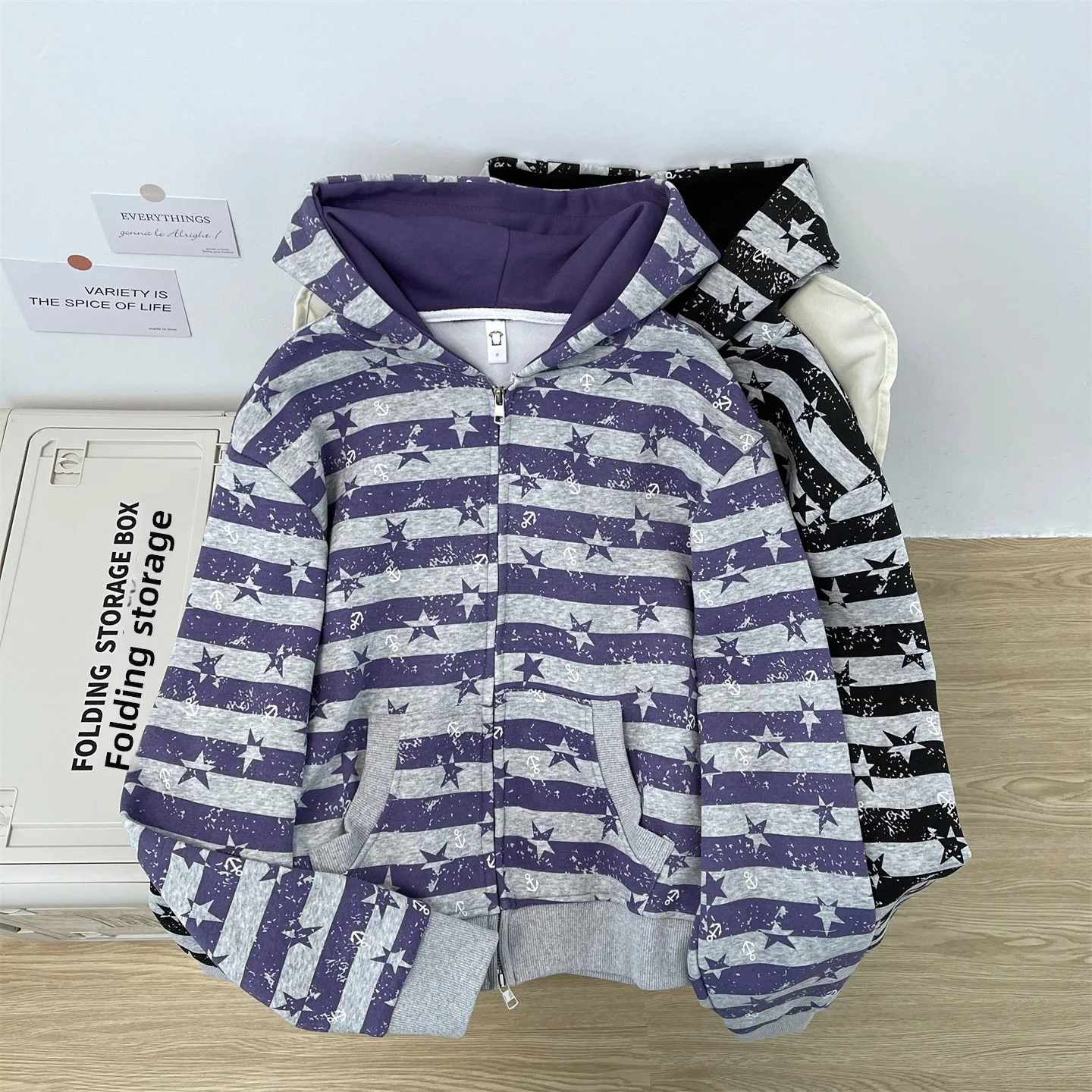 American Sle Hoodie Sweatirt Men's Trendy Striped Loose Super Good Looking Outerwear ex Open Cardigan Top
American Sle Hoodie Sweatirt Men's Trendy Striped Loose Super Good Looking Outerwear ex Open Cardigan Top