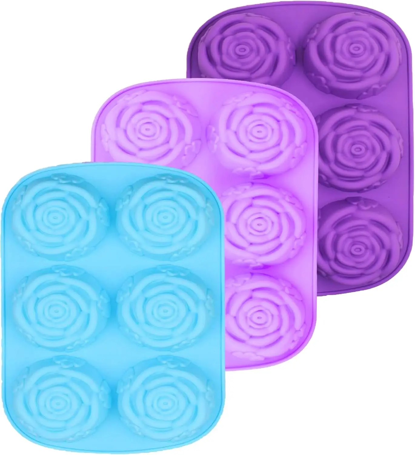 Cavity Rose Flower Silicone Mold for Cake Chocolate Candy Cupcakes Pudding Muffins Ice Cube Soap Making 3PCS
Cavity Rose Flower Silicone Mold for Cake Chocolate Candy Cupcakes Pudding Muffins Ice Cube Soap Making 3PCS