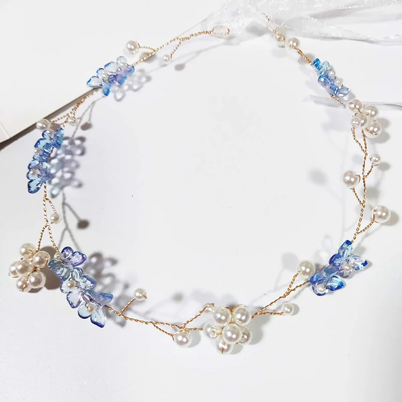 Elegant Girls Headband Pearl Blue Butterfly Hair Headdress Baby Girls Flower Wreath Bride Garland Head Hoop Wedding Headbands
Elegant Girls Headband Pearl Blue Butterfly Hair Headdress Baby Girls Flower Wreath Bride Garland Head Hoop Wedding Headbands