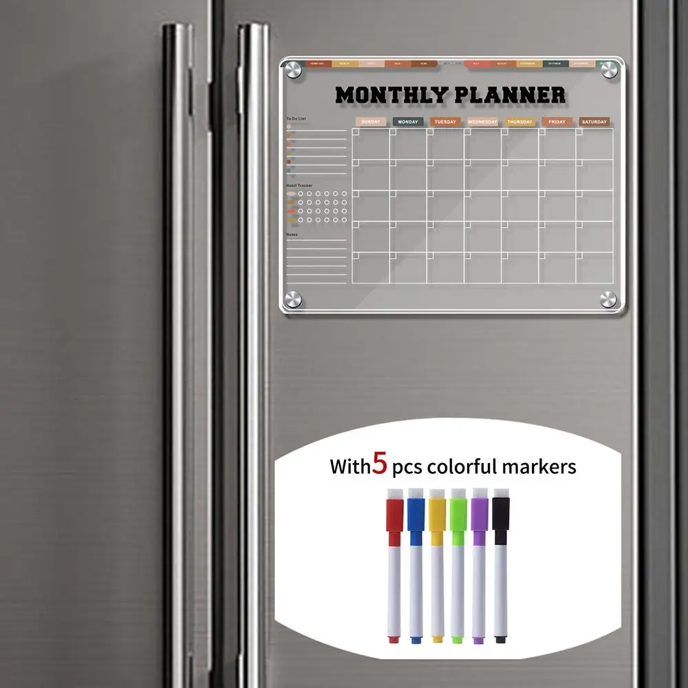 3D Magnetic Acrylic Weekly Planner Refrigerator Magnet Transparent Erasable Memo Board Hanging Reusable Monthly Calendar Memo
3D Magnetic Acrylic Weekly Planner Refrigerator Magnet Transparent Erasable Memo Board Hanging Reusable Monthly Calendar Memo