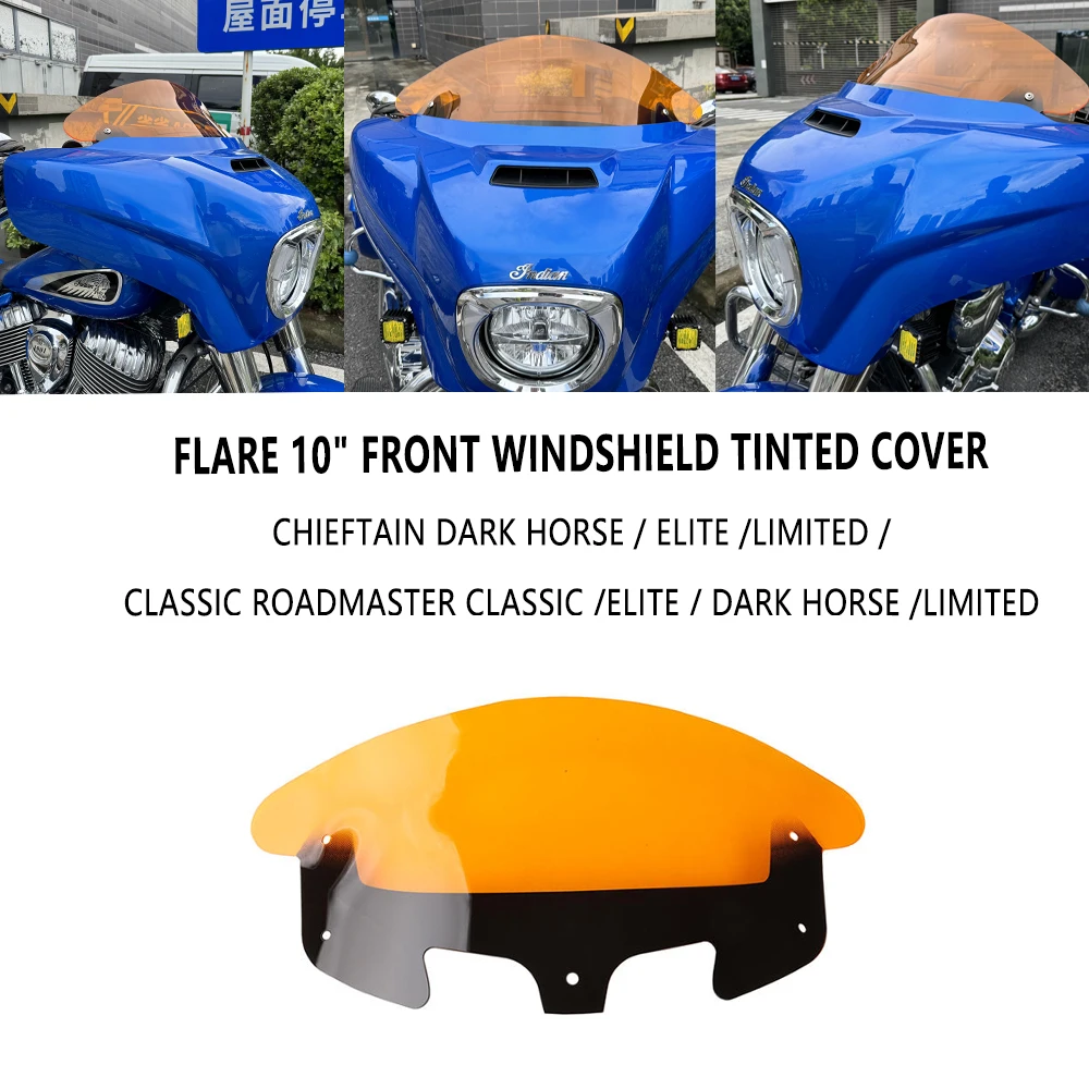 New Windscreen Flare 10" Fairing Windshield Five Colors For Indian Chieftain Limited / Classic Accessories 2014-2025
New Windscreen Flare 10" Fairing Windshield Five Colors For Indian Chieftain Limited / Classic Accessories 2014-2025