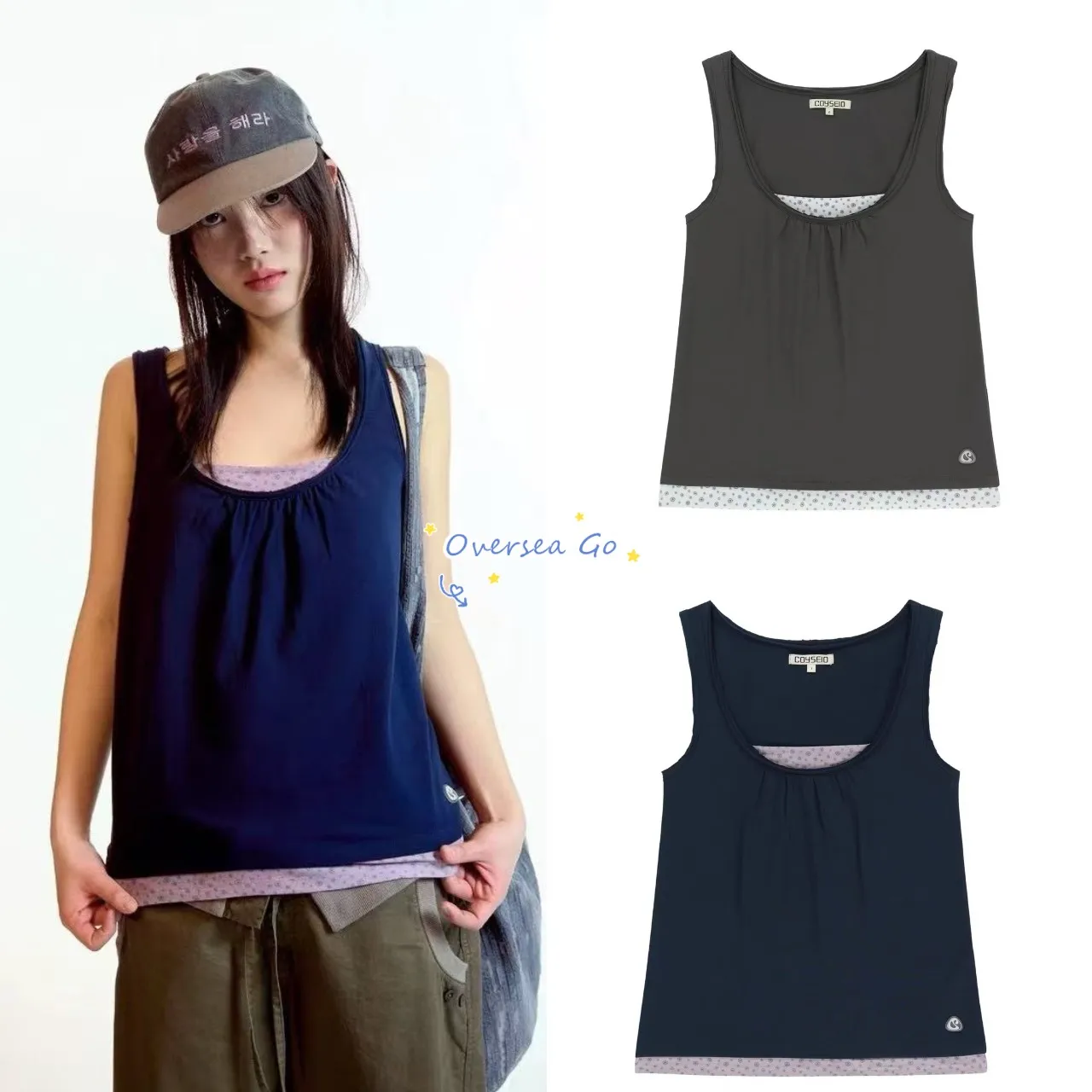 Coyseio Summer New Retro Low round Neck Splice Color Vest Women's Inner Wear Outer Wear Cotton Casual Y Shaped Shoulder Strap...
Coyseio Summer New Retro Low round Neck Splice Color Vest Women's Inner Wear Outer Wear Cotton Casual Y Shaped Shoulder Strap...