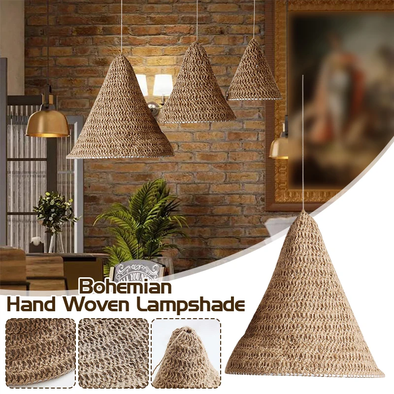 Bohemian Style Handmade Weave Rope Lampshade Hanging Lamp Covers For Home Restaurant Pendant Light Cover Decoration Accessories
Bohemian Style Handmade Weave Rope Lampshade Hanging Lamp Covers For Home Restaurant Pendant Light Cover Decoration Accessories