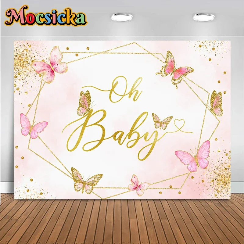 Mocsicka Baby Shower Birthday Party Decoration Photography Background Golden Pink Butterfly Props Backdrops Studio Photobooth
Mocsicka Baby Shower Birthday Party Decoration Photography Background Golden Pink Butterfly Props Backdrops Studio Photobooth