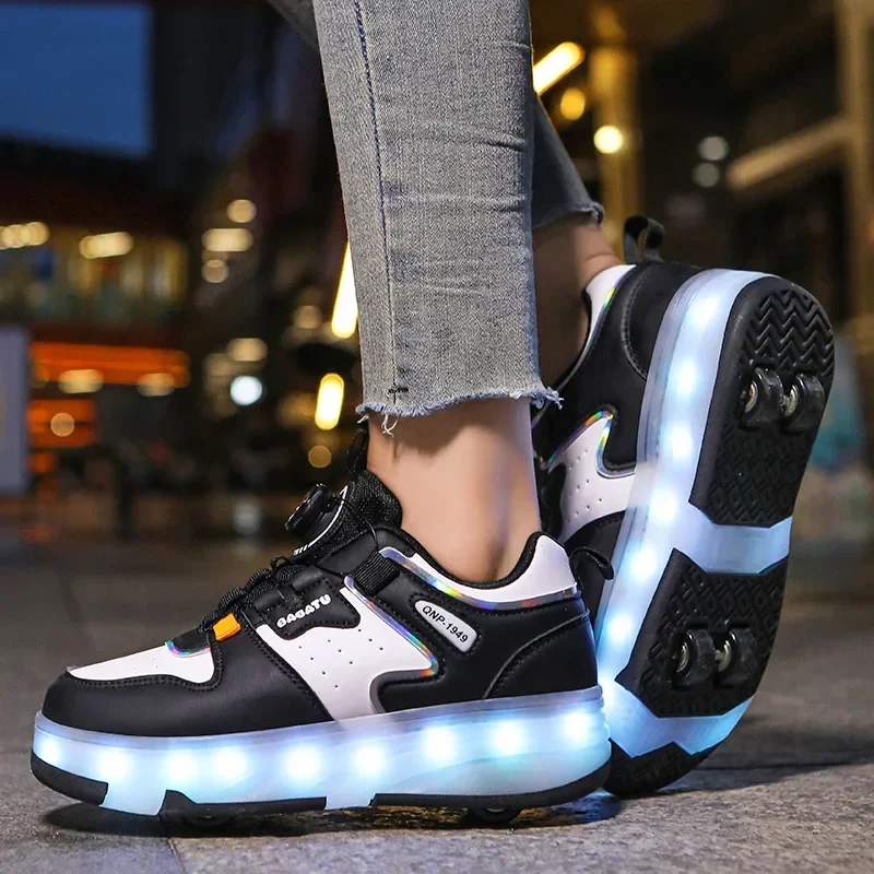 Kid Outdoor Sport Roller Skates Children Four Wheels Boys Girls Casual Shoes Glowing Led Sneakers USB Charging Luminous Shoes
Kid Outdoor Sport Roller Skates Children Four Wheels Boys Girls Casual Shoes Glowing Led Sneakers USB Charging Luminous Shoes
