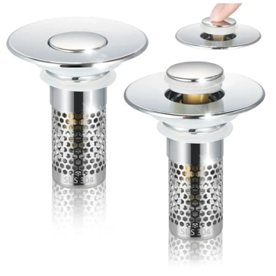 2PC Bathroom Sink Stoppers Plug Pop-up Drain Filter for 1.45 Inch Brass Basin Sink Stopper Chrome
2PC Bathroom Sink Stoppers Plug Pop-up Drain Filter for 1.45 Inch Brass Basin Sink Stopper Chrome