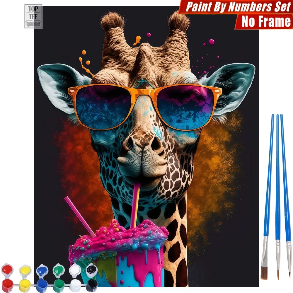 Giraffe Sunglasses Smoothie DIY Digital Oil Painting Set - Giraffe Sunglasses Colorful Room Decor Teacher'S Day Gift For Teacher
Giraffe Sunglasses Smoothie DIY Digital Oil Painting Set - Giraffe Sunglasses Colorful Room Decor Teacher'S Day Gift For Teacher