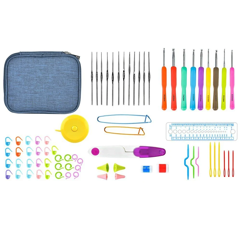 72 Pcs Crochet Hooks Set Knitting Needles Weaving Tools Learner Sewing Kit Storage Bag Travel ergonomic design reduce
72 Pcs Crochet Hooks Set Knitting Needles Weaving Tools Learner Sewing Kit Storage Bag Travel ergonomic design reduce