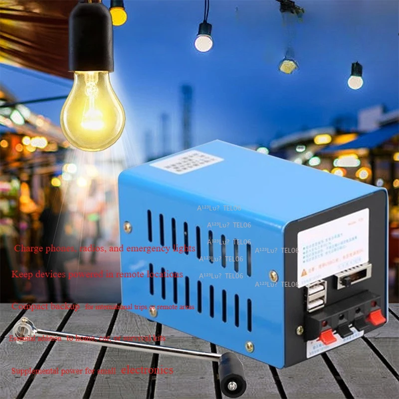 Portable Hand Crank Generator Small Emergency Power USB 12V Charger Home Outdoor Supply
Portable Hand Crank Generator Small Emergency Power USB 12V Charger Home Outdoor Supply