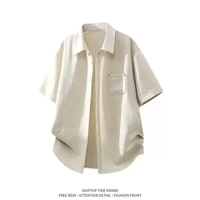 Laid-back Artistic Style INS Shirt for Men Standard Fit Short Sleeve Polyester Fiber Casual Summer Fashion Shirt
Laid-back Artistic Style INS Shirt for Men Standard Fit Short Sleeve Polyester Fiber Casual Summer Fashion Shirt