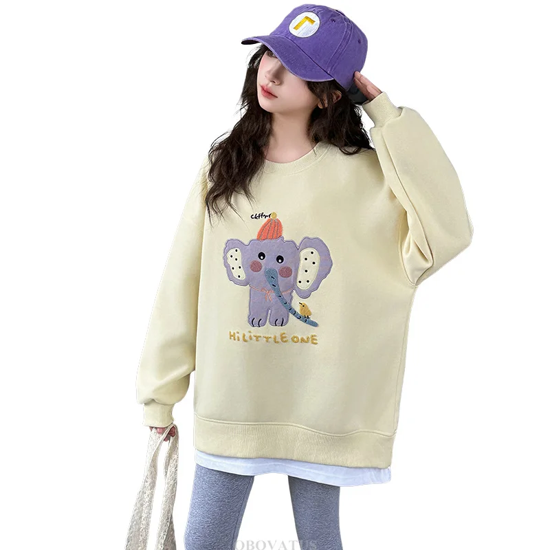 Teens Girl Cute Cartoon Elephant Print Sweatshirt Pullover Children New Fashion Spring Clothing Outerwear Kids Trendy Streetwear
Teens Girl Cute Cartoon Elephant Print Sweatshirt Pullover Children New Fashion Spring Clothing Outerwear Kids Trendy Streetwear