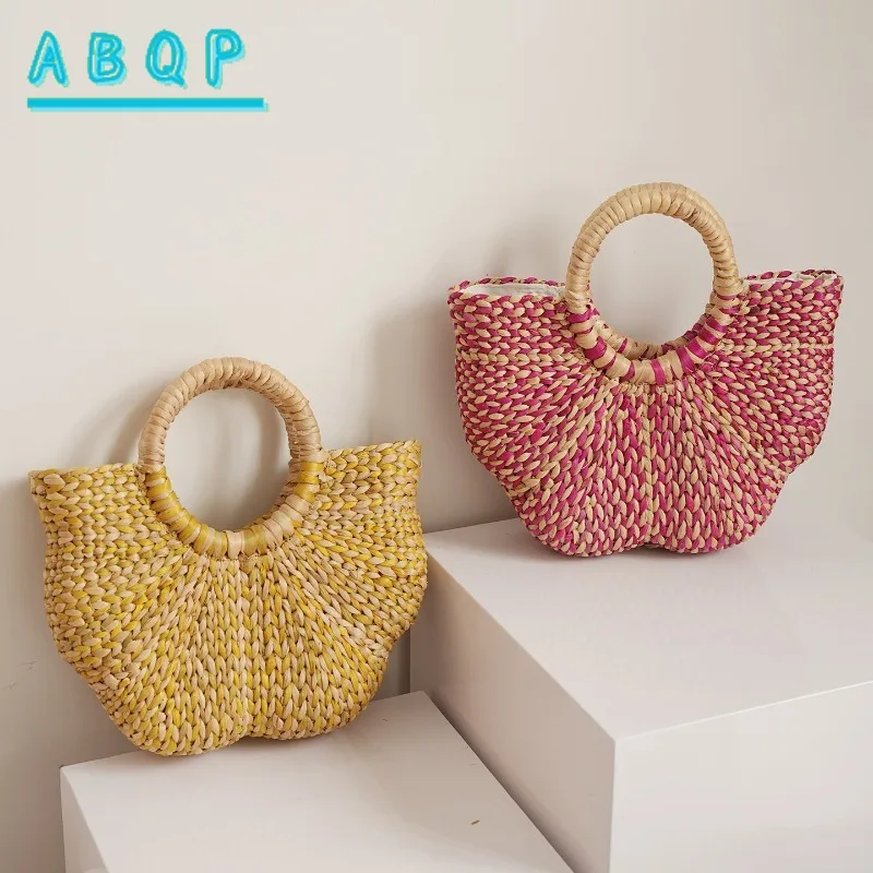 New Straw Woven Women's Bag Hand-woven Straw Women's Handbag Luxury Brand Personalized Fashionable Straw Beach Bag High Quality
New Straw Woven Women's Bag Hand-woven Straw Women's Handbag Luxury Brand Personalized Fashionable Straw Beach Bag High Quality