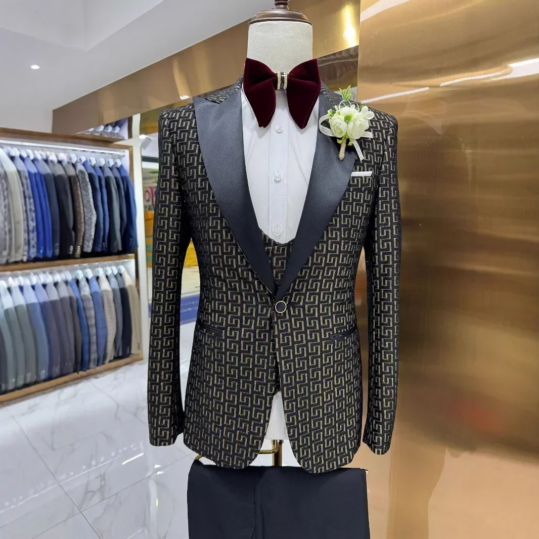 Plaid Prom Suits For Men Slim Fit 3 Pcs Peak Lapel Wedding Groom Tuxedo Formal African Prom Jacket With Pants Vest 2025
Plaid Prom Suits For Men Slim Fit 3 Pcs Peak Lapel Wedding Groom Tuxedo Formal African Prom Jacket With Pants Vest 2025