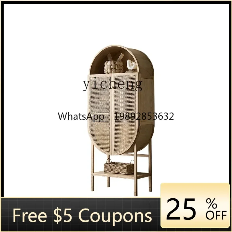 wabi-sabi style locker modern living room solid wood dining side cabinet simple rattan storage double door cabinet 
wabi-sabi style locker modern living room solid wood dining side cabinet simple rattan storage double door cabinet