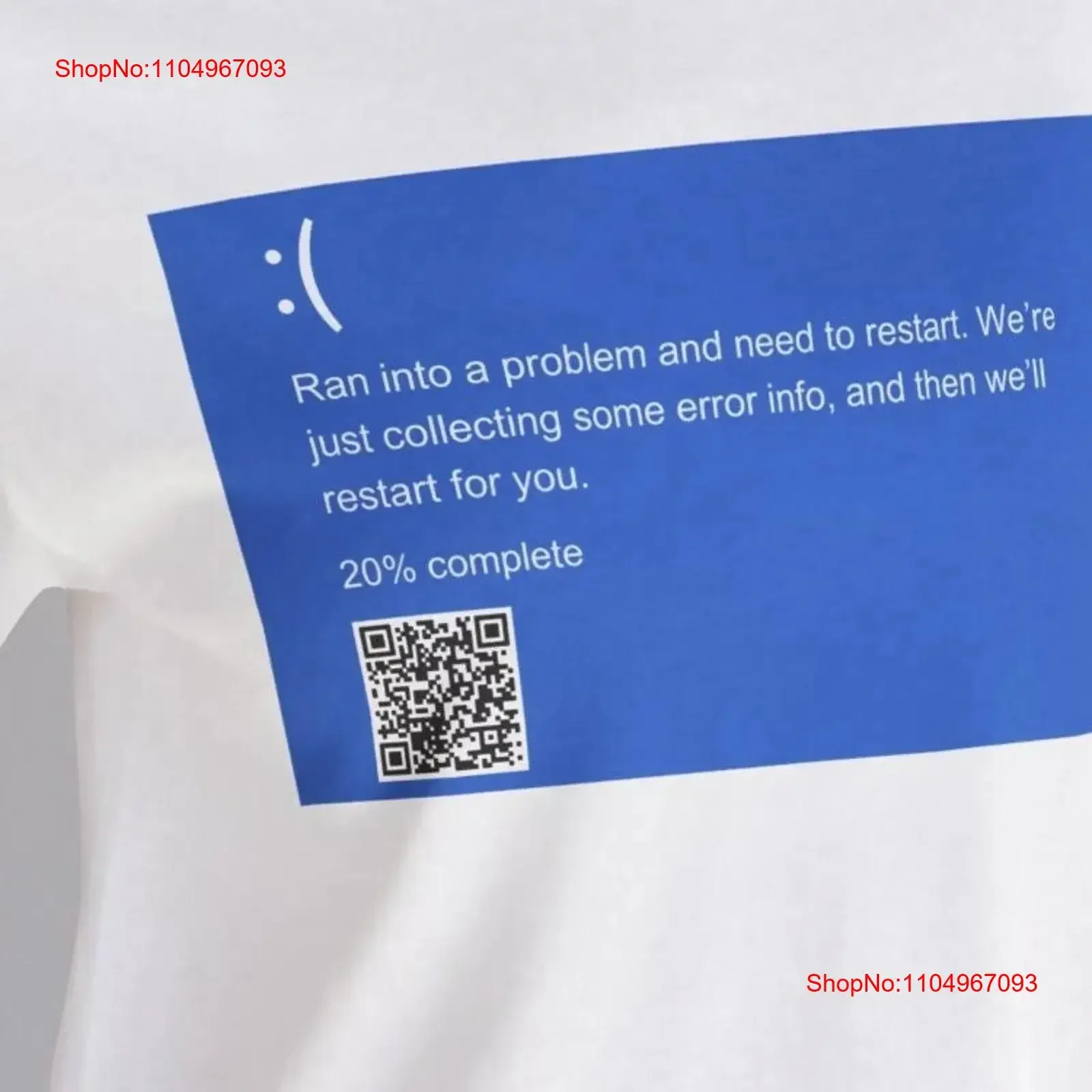 Blue Screen Of Death T shirt Geeky Nerd Computer vintage Washed Casual streetwear Stylish Versatile Stretched Slightly Soft
Blue Screen Of Death T shirt Geeky Nerd Computer vintage Washed Casual streetwear Stylish Versatile Stretched Slightly Soft