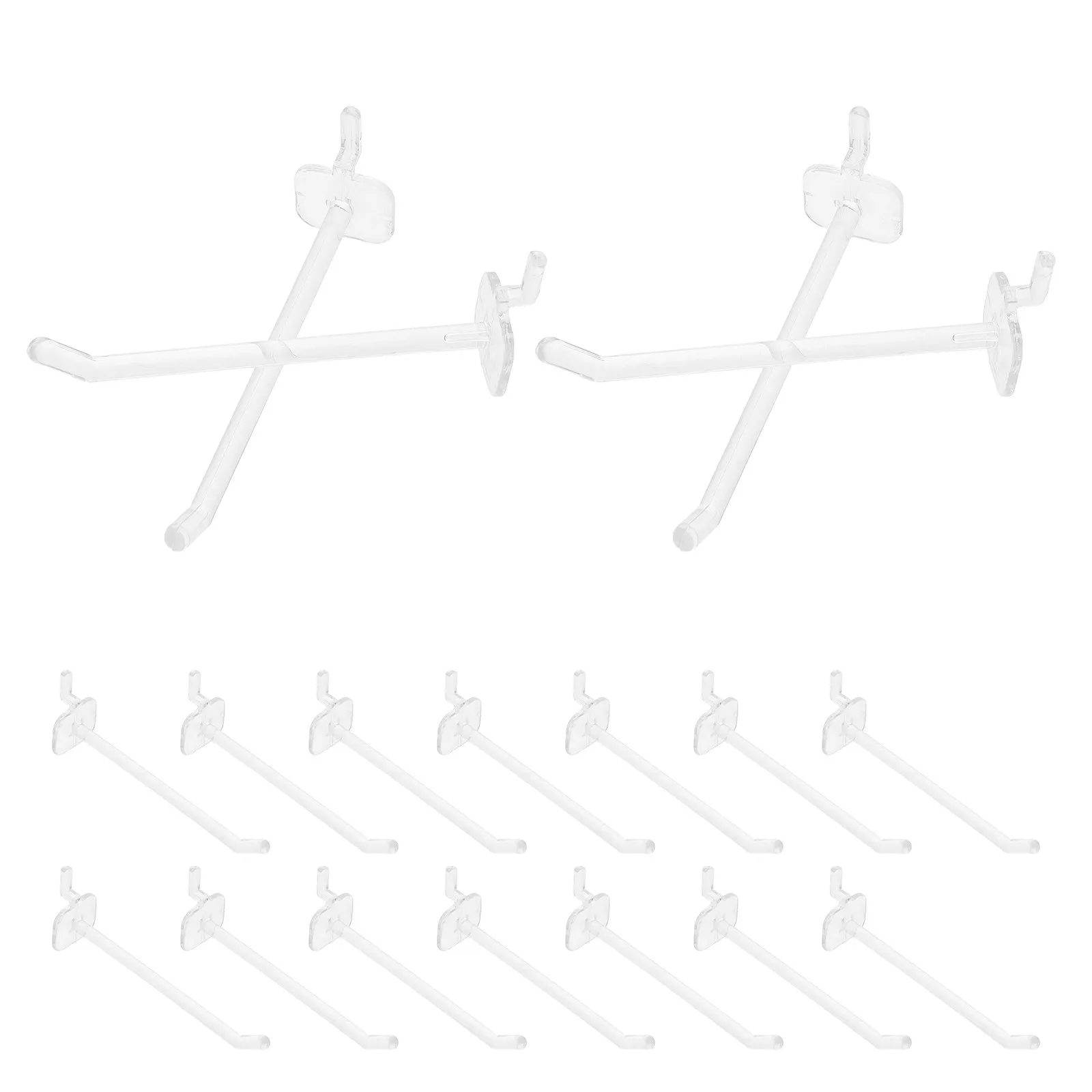 50Pcs Transparent Plastic Pegboard Hooks Strong Stable Peg Board Tool Hangers High Visibility Display Hooks for Shopping Malls
50Pcs Transparent Plastic Pegboard Hooks Strong Stable Peg Board Tool Hangers High Visibility Display Hooks for Shopping Malls