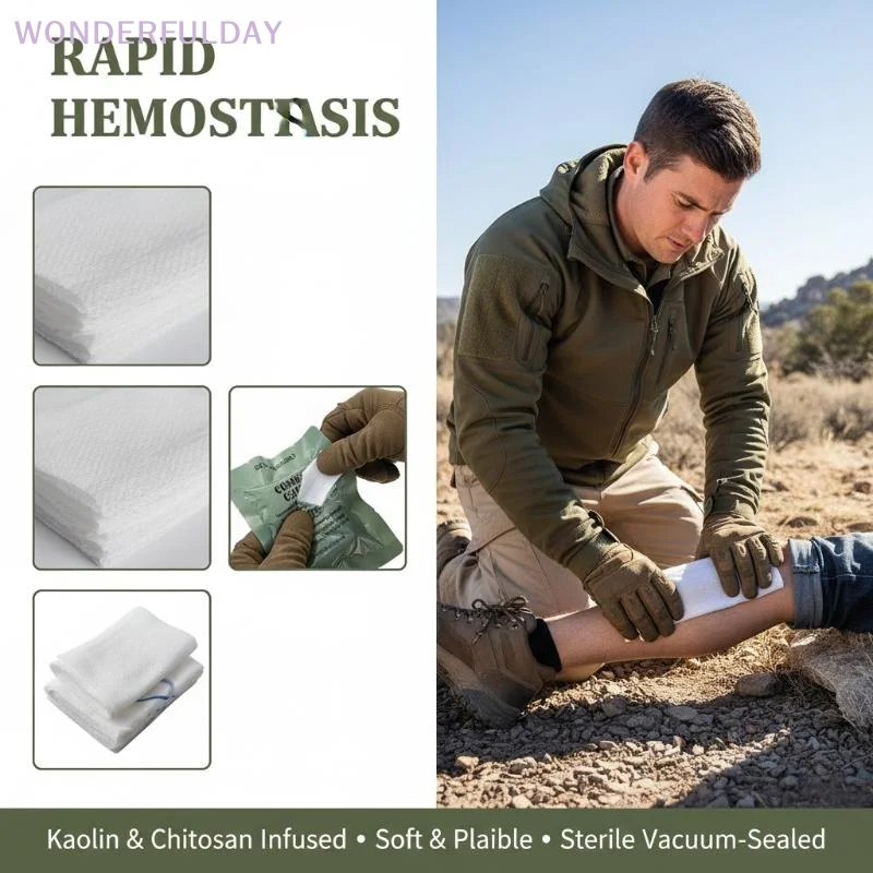 New Kaolin Gauze Hemostatic Emergency Trauma Z-Fold Soluble For Ifak Tactical Military First Aid Kit Wound Dressing
New Kaolin Gauze Hemostatic Emergency Trauma Z-Fold Soluble For Ifak Tactical Military First Aid Kit Wound Dressing