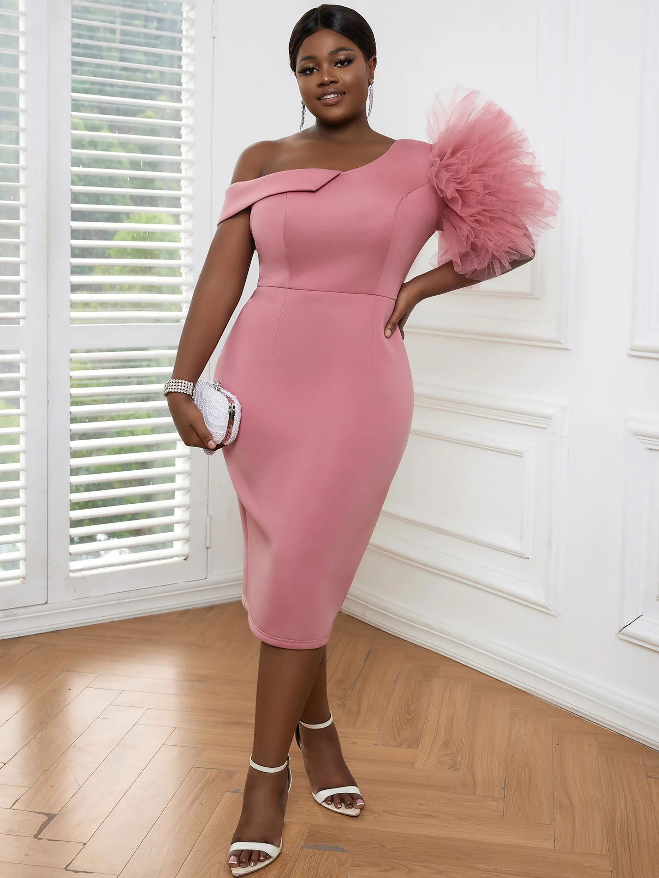 Women Cold Shoulder Flower Sheath Pink Bodycon Dresses High Waist Slim African Female Evening Celebrate Birthday Wedding Guest
Women Cold Shoulder Flower Sheath Pink Bodycon Dresses High Waist Slim African Female Evening Celebrate Birthday Wedding Guest